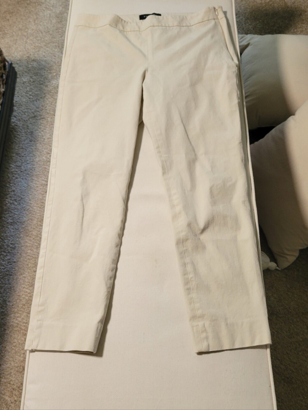 Talbots Cream Straight-Leg Cotton Chinos